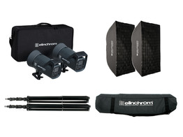 ELC 500/500 set with Softbox kit and stands