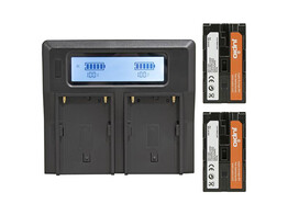 Jupio PowerLED Batterypack F970 - 2x battery  6000mah    Duo Charger