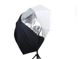 Umbrella All In One 72cm Silver/White