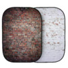 Urban Collapsible 1.5x2.1m Classic Red/Distressed White Brick
